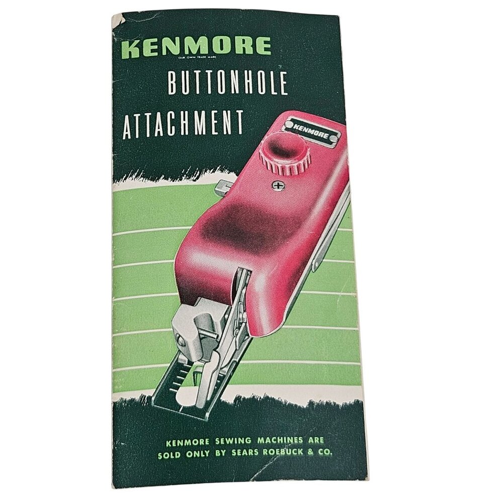 Kenmore Buttonhole Attachement Case Manual Templates Vintage Sewing Machine - Picture 6 of 11